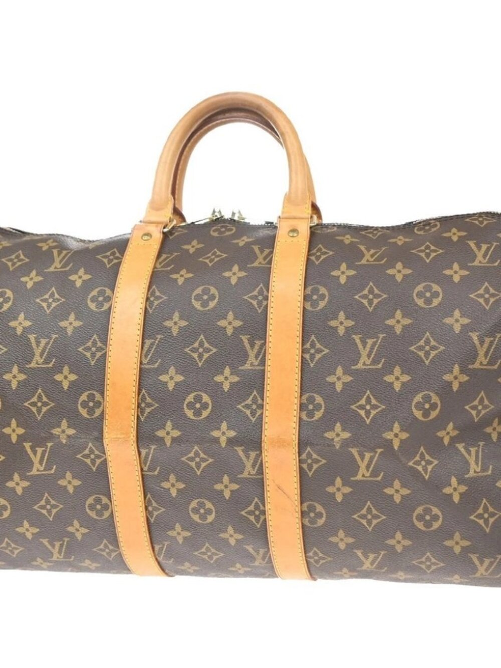 LOUIS VUITTON Keepall 45 Travel Hand Bag Monogram Leather Brown